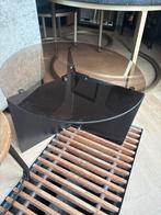 Rond bijzettafeltje rookglas/metaal Karwei, Ophalen, Gebruikt, Rond, Glas