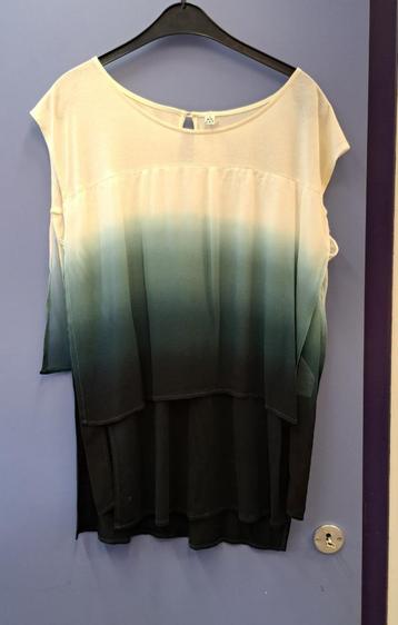 2nd Day top dubbele laag creme dyed blauw zwart 38/40 45778 beschikbaar voor biedingen