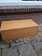 Goossens Wonen Houten Opbergkist, Huis en Inrichting, Woonaccessoires | Kisten, Ophalen, Eikenhout, 100 tot 150 cm, Zo goed als nieuw
