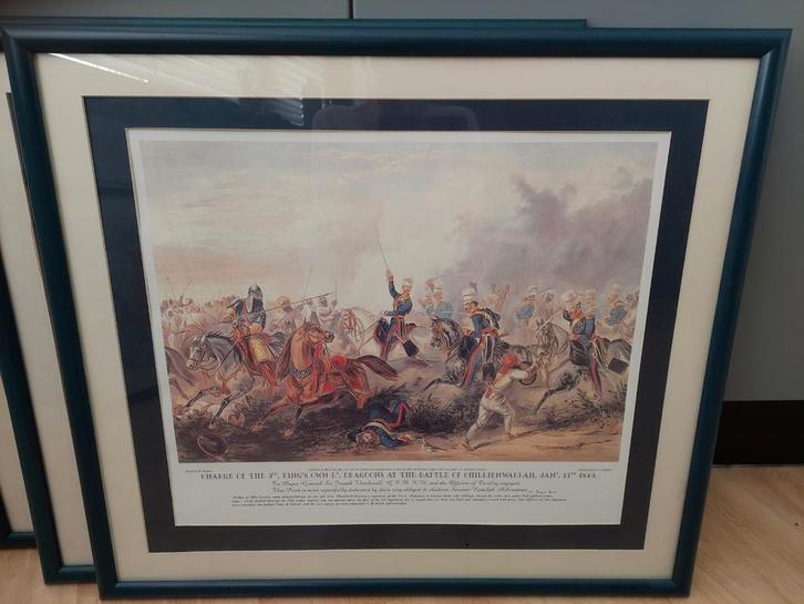 Slag bij Ferozeshah - Historische Prent, Antiek en Kunst, Kunst | Etsen en Gravures, Ophalen