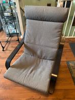 Ikea Poang fauteuil zwart-grijs *nieuw staat*, Huis en Inrichting, Ophalen, Zo goed als nieuw, Ikea, Hout