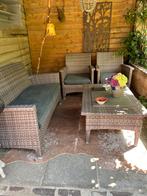 Wicker lounge set bruin, Ophalen, 4 zitplaatsen, Gebruikt, Bank