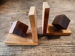 Vintage art deco boeken steunen met kubus., Ophalen