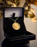 Gouden Tientje (22k) met Gouden ketting en hanger (14k), Koning Willem III, Losse munt, 10 gulden, Goud