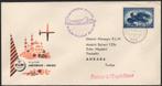 1e KLM vlucht Ankara Turkije 1956, Verzenden, Envelop