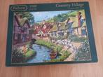 Falcon De Luxe Country Village 1500 stukjes., Ophalen of Verzenden, 500 t/m 1500 stukjes, Zo goed als nieuw, Legpuzzel