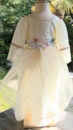 Crèmekleurige prinsessenjurk met bloemen. NIEUW! Maat116/122, Kinderen en Baby's, Carnavalskleding en Verkleedspullen, Ophalen of Verzenden