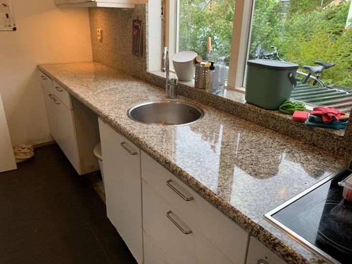 Natuurstenen aanrechtblad, Huis en Inrichting, Keuken | Keukenelementen, Gebruikt, Minder dan 100 cm, 200 cm of meer, 50 tot 75 cm