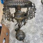 Koperen hang- olie -lamp., Antiek en Kunst, Ophalen of Verzenden