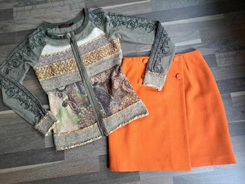 Rok Maison 123, blouse Twinset, of Lulu H, Mt S beschikbaar voor biedingen