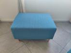 Modern look and comfortable Pouf – turquoise, Ophalen, 75 tot 100 cm, Zo goed als nieuw, Rechthoekig