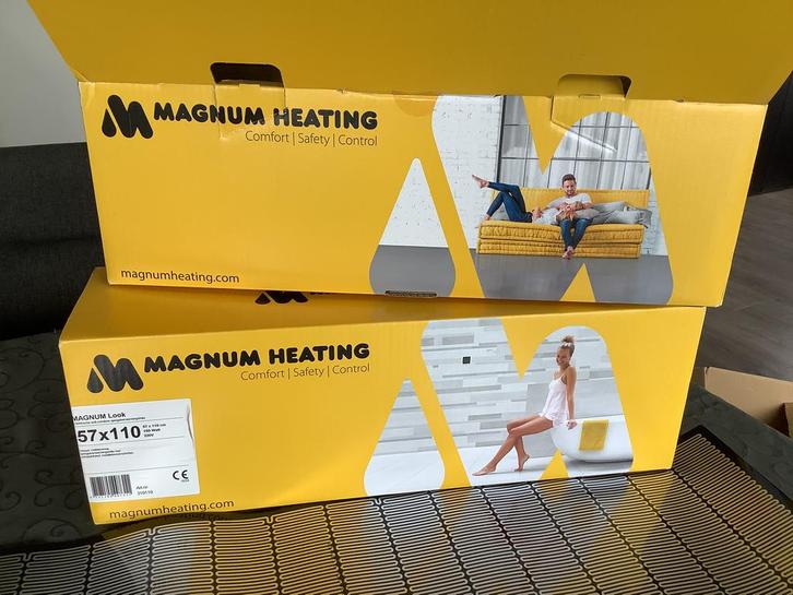 2 Magnum zelfklevende spiegelverwarmingsfolie 57x110 cm, Doe-het-zelf en Verbouw, Sanitair, Nieuw, Overige typen, Koper, Ophalen of Verzenden