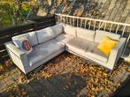 Grijze hoekbank - Vierpersoons of meer, Huis en Inrichting, Banken | Bankstellen, 250 tot 300 cm, Gebruikt, Hoekbank, 75 tot 100 cm