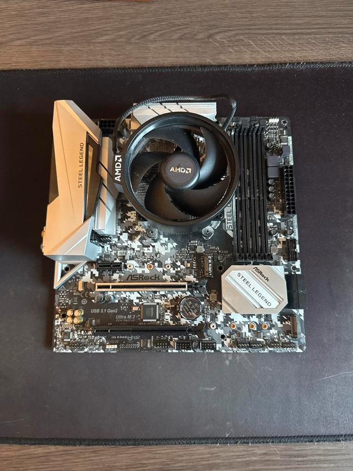 ASRock B450M + Ryzen 5 3600X Combo, Computers en Software, Moederborden, Gebruikt, AMD, DDR4, Ophalen of Verzenden