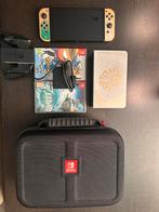 Nintendo Switch OLED Limited Edition Zelda + SSd kaart+game, Gebruikt, 1 speler, Eén computer, Vanaf 7 jaar