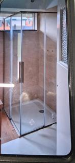Hoekinstap novellini douchecabine 90x90 brons helder glas, Doe-het-zelf en Verbouw, Sanitair, Ophalen, Nieuw, Glas, Douche