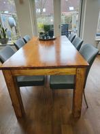 Teakhouten eettafel 200x94, Ophalen, Gebruikt, Teakhout, 200 cm of meer