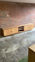 Massief houten TV kast 270x55x47, Huis en Inrichting, Kasten | Televisiemeubels, Minder dan 100 cm, 25 tot 50 cm, Gebruikt, Ophalen