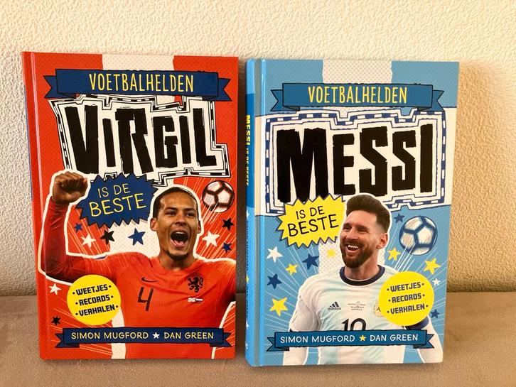 Voetbalhelden: Messi & Virgil - 2 Boeken, Boeken, Sportboeken, Zo goed als nieuw, Balsport, Ophalen of Verzenden