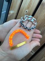 Handgemaakte armbandjes, Sieraden, Tassen en Uiterlijk, Armbanden, Nieuw, Oranje, Ophalen of Verzenden, Elastiek