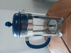 Bodum French press, blauw, rvs en glas, Witgoed en Apparatuur, Koffiezetapparaten, Ophalen of Verzenden, Zo goed als nieuw, Overige modellen