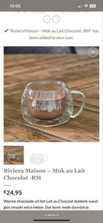 GEZOCHT: Riviera Maison Mok au Lait Chocoladeglas, Huis en Inrichting, Ophalen of Verzenden, Zo goed als nieuw