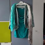 Setje Shirt en Jasje Blazer Hema maat L met leuke sjaal, Groen, Maat 42/44 (L), Ophalen of Verzenden, Zo goed als nieuw