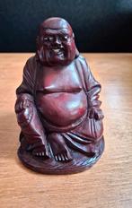 vintage rood hout lachende boeddha jaren 60 beeldje, Ophalen of Verzenden