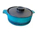 Vintage retro blauwe dekschaal Ceramano West-Germany, Verzamelen, Retro, Ophalen of Verzenden, Huis en Inrichting