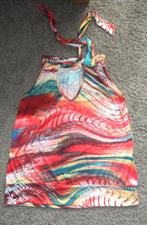 Kleurrijke mouwloze dames haltertop, maat L, Kleding | Dames, Ophalen of Verzenden, Zo goed als nieuw, Maat 42/44 (L), Korte mouw