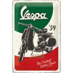 Vespa scooter '59 original relief reclamebord van metaal, Verzamelen, Merken en Reclamevoorwerpen, Reclamebord, Info@deconoord.nl