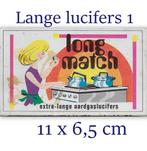 A3 oude luciferdoos aardgas lucifers lange lucifers 1, Verzamelen, Ophalen of Verzenden, Zo goed als nieuw, Luciferdoosjes of -merken