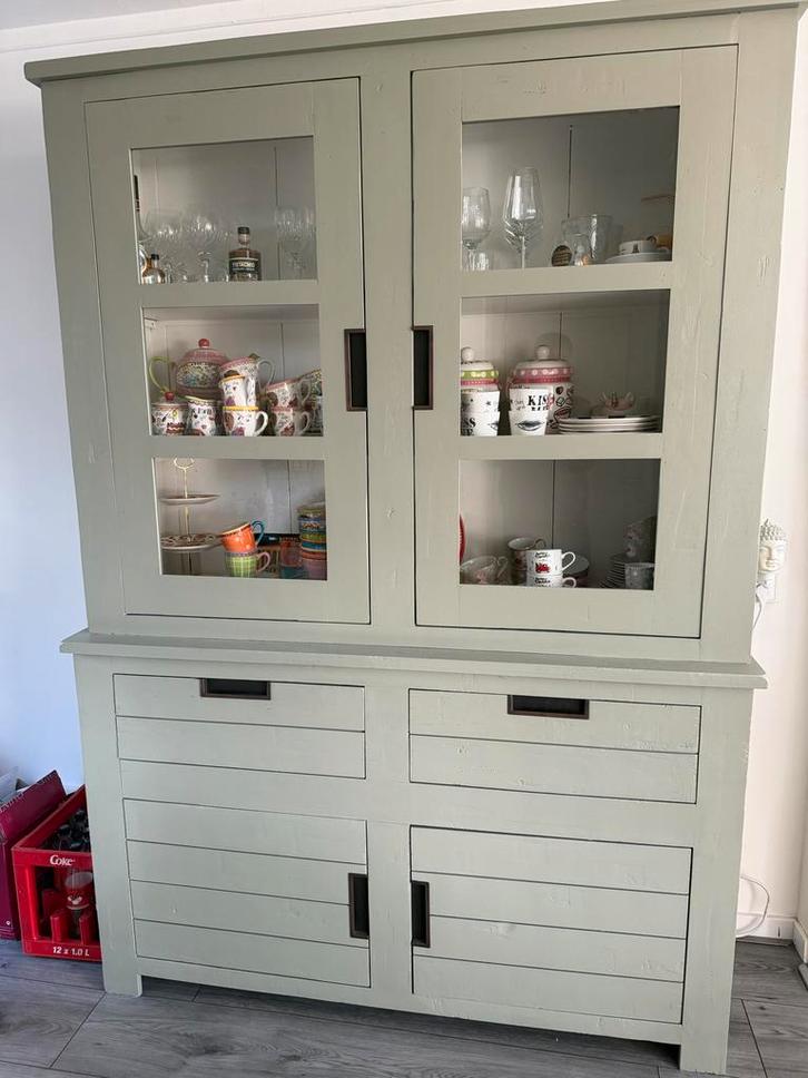 Mooie Teak Kast met LED Verlichting, Huis en Inrichting, Kasten | Buffetkasten, Zo goed als nieuw, 200 cm of meer, 150 tot 200 cm