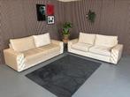 GRATIS LEVERING Set Banken Velvet Beige 225x90 REFURBISHED, Stof, 75 tot 100 cm, Ophalen of Verzenden, Zo goed als nieuw