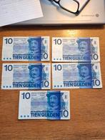 5x 10 gulden bankbiljetten 1968 Hals, Postzegels en Munten, Ophalen of Verzenden, 10 gulden