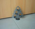 Donkergrijze metalen kerstboom windlicht theelichtjeshouder, Diversen, Kerst, Ophalen of Verzenden