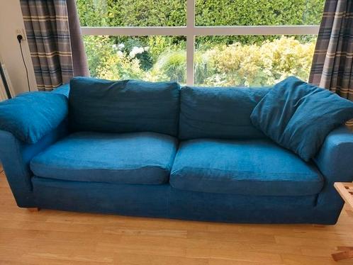 Linteloo 2,5 zits bank met hocker en donzen kussens., Huis en Inrichting, Banken | Bankstellen, Gebruikt, Driepersoons, 200 tot 250 cm