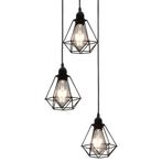 Hanglamp plafondlamp diamantvorm metaal GRATIS VERZENDEN!, Nieuw, Industrieel, 50 tot 75 cm, Verzenden
