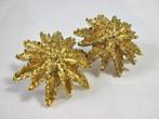 AVON Oorbellen, clips vergulde bloem (6917-25), Ophalen, Zo goed als nieuw, Goud, Overige materialen