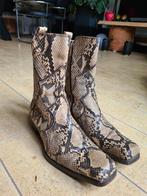 Full python cowboy laarzen mt 44. Western boots. Slangenleer, Ophalen of Verzenden, Zo goed als nieuw, Bruin, Boots
