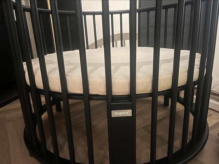 Bopita boxmatras rond-luxe met afneembare hoes-als nieuw!, Kinderen en Baby's, Boxen, Zo goed als nieuw, Rond, Ophalen of Verzenden