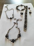 Prachtige antieke zilveren teka sieraden., Verzenden, Zilver, Ketting