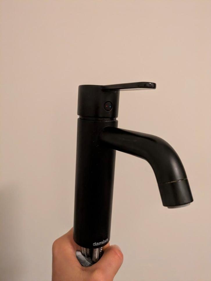 Damixa Silhouet Wastafelkraan - Medium Mat Zwart, Doe-het-zelf en Verbouw, Sanitair, Zo goed als nieuw, Kraan, Ophalen of Verzenden