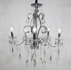 5 lichts kroonluchter zilver nieuw hanglamp chandelier, Huis en Inrichting, Lampen | Kroonluchters, Ophalen of Verzenden, Nieuw