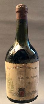 Grand Vin de Bourgogne Nuits St. George 1947, Frankrijk, Ophalen of Verzenden, Zo goed als nieuw, Rode wijn