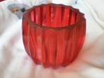 Rode glazen waxinelichthouder. Merk Xenos., Huis en Inrichting, Woonaccessoires | Kandelaars en Kaarsen, Overige materialen, Gebruikt