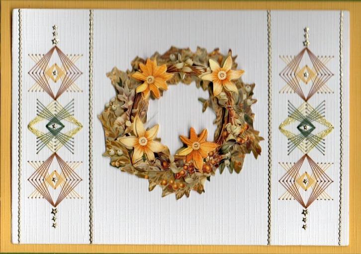 geborduurde 3D kaart nr 108, Hobby en Vrije tijd, Kaarten | Zelfgemaakt, Nieuw, Kerst, Ophalen of Verzenden