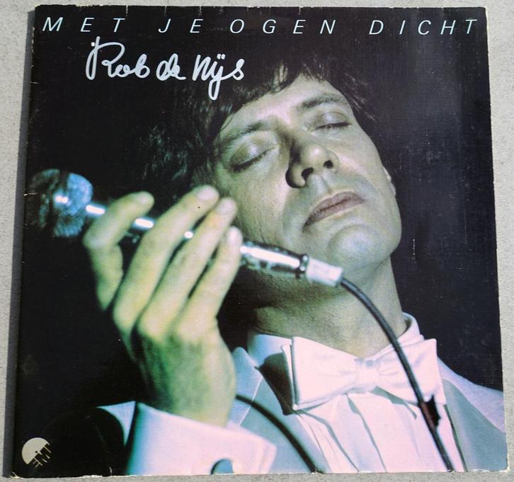 rob de nijs , met je ogen dicht - LP, Cd's en Dvd's, Vinyl | Nederlandstalig, Zo goed als nieuw, Levenslied of Smartlap, 12 inch