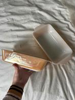 Vintage Melkglas Anchor Hocking Ovenschalen, Huis en Inrichting, Keuken | Servies, Verzenden, Effen, Glas, Schaal of Schalen
