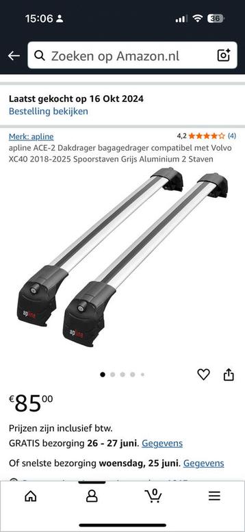 Dakdragers Volvo XC/EX40 beschikbaar voor biedingen